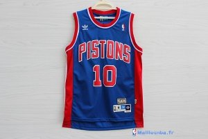 Maillot NBA Pas Cher Detroit Pistons Dennis Rodman 10 Bleu