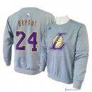 Maillot NBA Pas Cher Los Angeles Lakers Kobe Bryant 24 ML Gris