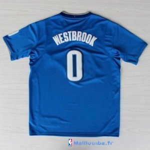 Maillot NBA Pas Cher Noël Oklahoma City Thunder Westbrook 0 Bleu 01