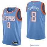 Maillot NBA Pas Cher Los Angeles Clippers Danilo Gallinari 8 Nike Bleu Ville 2017/18