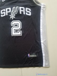 Maillot NBA Pas Cher San Antonio Spurs Junior Kawhi Leonard 2 Noir Icon 2017/18