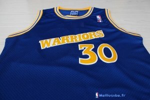 Maillot NBA Pas Cher Golden State Warriors Stephen Curry 30 Retro Bleu Profond