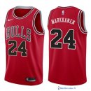 Maillot NBA Pas Cher Chicago Bulls Lauri Markkanen 24 Rouge Icon 2017/18