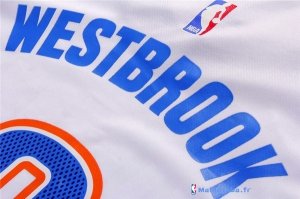 Maillot NBA Pas Cher Oklahoma City Thunder Femme Russell Westbrook 0 Blanc