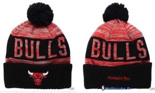 Tricoter un Bonnet NBA Chicago Bulls 2016 Rouge Noir