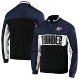 Oklahoma City Thunder FISLL NavyBlack Interlock Quarter-Zip Jacket