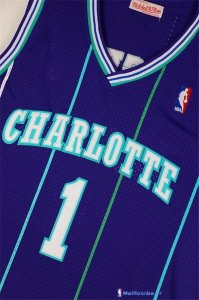 Maillot NBA Pas Cher Charlotte Hornets Tyrone Curtis Bogues 1 Bleu