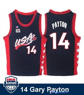 Maillot NBA Pas Cher USA 1996 Gary Payton 14 Noir