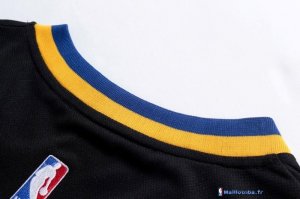 Maillot NBA Pas Cher Golden State Warriors Kevin Durant 35 Noir Jaune