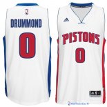 Maillot NBA Pas Cher Detroit Pistons Andre Drummond 0 Blanc