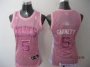 Maillot NBA Pas Cher Boston Celtics Femme Kevin Garnett 5 Rose