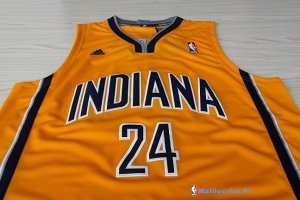 Maillot NBA Pas Cher Indiana Pacers Paul George 24 Jaune