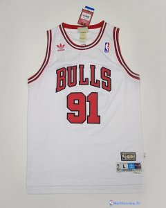 Maillot NBA Pas Cher Chicago Bulls Dennis Rodman 91 Blanc