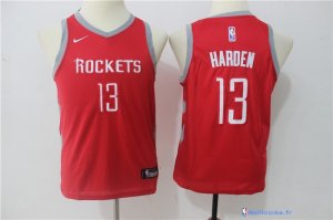 Maillot NBA Pas Cher Houston Rockets Junior James Harden 13 Rouge Icon 2017/18