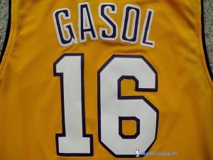 Maillot NBA Pas Cher Los Angeles Lakers Pau Gasol 16 Jaune