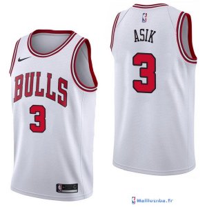 Maillot NBA Pas Cher Chicago Bulls Dwyane Wade 3 Blanc Association 2017/18