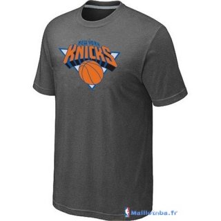 T-Shirt NBA Pas Cher New York Knicks Gris Fer