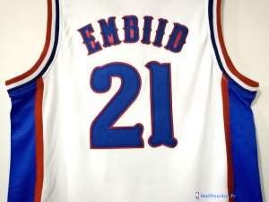 Maillot NCAA Pas Cher Kansas Joel Embiid 21 Blanc