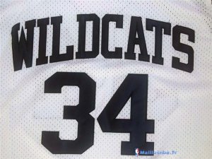 Maillot NCAA Pas Cher Wildcats Leonard Kevin 34 Bias Blanc