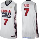 Maillot NBA Pas Cher USA 1992 Bird 7 Blanc