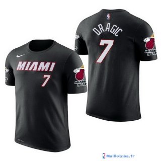 Maillot Manche Courte Miami Heat Goran Dragic 7 Noir 2017/18