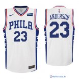 Maillot NBA Pas Cher Philadelphia Sixers Justin Anderson 23 Blanc 2017/18