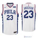 Maillot NBA Pas Cher Philadelphia Sixers Justin Anderson 23 Blanc 2017/18