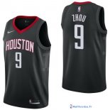 Maillot NBA Pas Cher Houston Rockets Zhou Qi 9 Noir Statement 2017/18