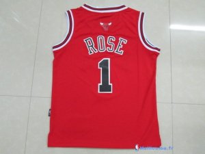 Maillot NBA Pas Cher Chicago Bulls Junior Derrick Rose 1 Rouge