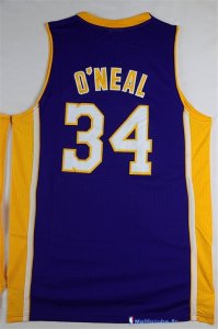 Maillot NBA Pas Cher Los Angeles Lakers Shaquille O'Neal 34 Pourpre