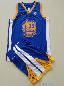 Maillot NBA Pas Cher Golden State Warriors Junior Kevin Durant 35 Bleu 2017/18