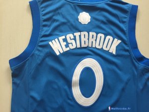 Maillot NBA Pas Cher Noël Oklahoma City Thunder Russell Westbrook 0 Bleu