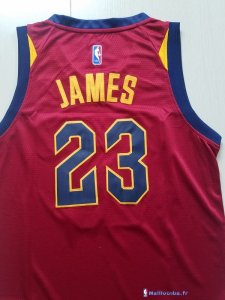 Maillot NBA Pas Cher Cleveland Cavaliers Junior LeBron James 23 Rouge 2017/18