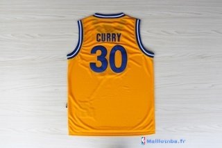 Maillot NBA Pas Cher Golden State Warriors Stephen Curry 30 Retro Jaune