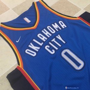 Maillot NBA Pas Cher Oklahoma City Thunder Russell Westbrook 0 Bleu Icon 2017/18