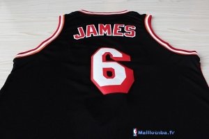 Maillot NBA Pas Cher Miami Heat LeBron James 6 Retro Noir