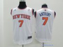 Maillot NBA Pas Cher New York Knicks Junior Carmelo Anthony 7 Blanc