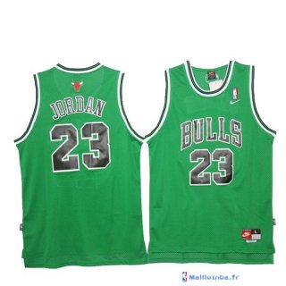 Maillot NBA Pas Cher Chicago Bulls Michael Jordan 23 Vert Noir