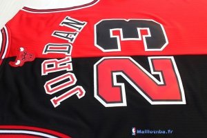 Maillot NBA Pas Cher Chicago Bulls Michael Jordan 23 Rouge Noir Blanc