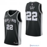 Maillot NBA Pas Cher San Antonio Spurs Rudy Gay 22 Noir Icon 2017/18