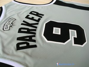 Maillot NBA Pas Cher San Antonio Spurs Tony Parker 9 Gris