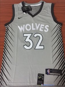 Maillot NBA Pas Cher Minnesota Timberwolves Karl Anthony Towns 32 Nike Gris Ville 2017/18