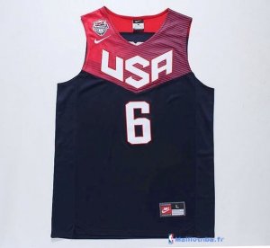 Maillot NBA Pas Cher USA 2014 Rose 6 Noir