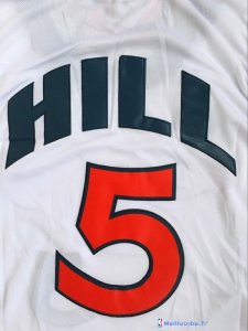 Maillot NBA Pas Cher USA 1996 Grant Hill 5 Blanc
