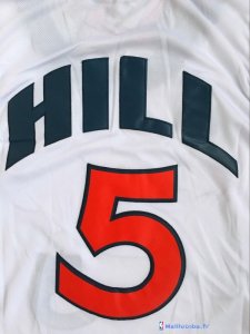 Maillot NBA Pas Cher USA 1996 Grant Hill 5 Blanc