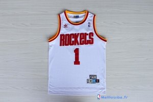 Maillot NBA Pas Cher Houston Rockets Tracy McGrady 1 Retro Blanc