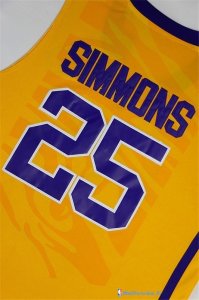 Maillot NCAA Pas Cher LSU Bobby Simmons 25 Jaune