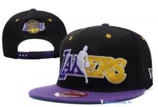 Bonnet NBA Los Angeles Lakers 2016 Noir Pourpre Jaune