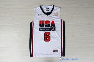 Maillot NBA Pas Cher USA 1992 James 6 Blanc