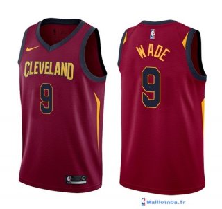 Maillot NBA Pas Cher Cleveland Cavaliers Dwyane Wade 9 Rouge Icon 2017/18